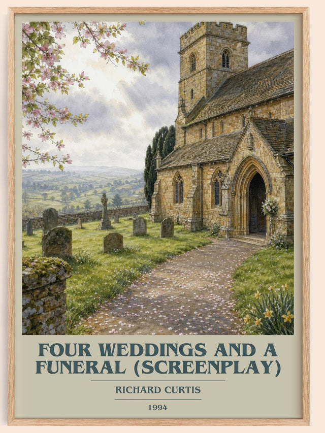 Four Weddings And A Funeral (Screenplay) Book Cover Poster – R. Curtis