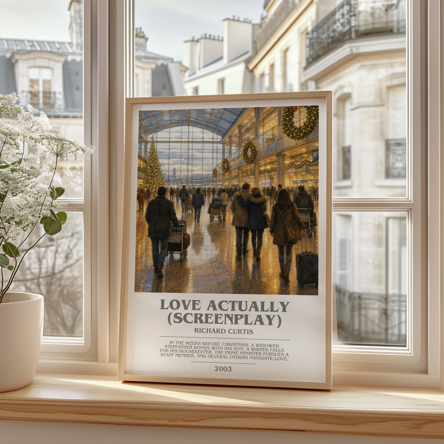 Love Actually (Screenplay) bookish poster colour and style options – Richard Curtis book art