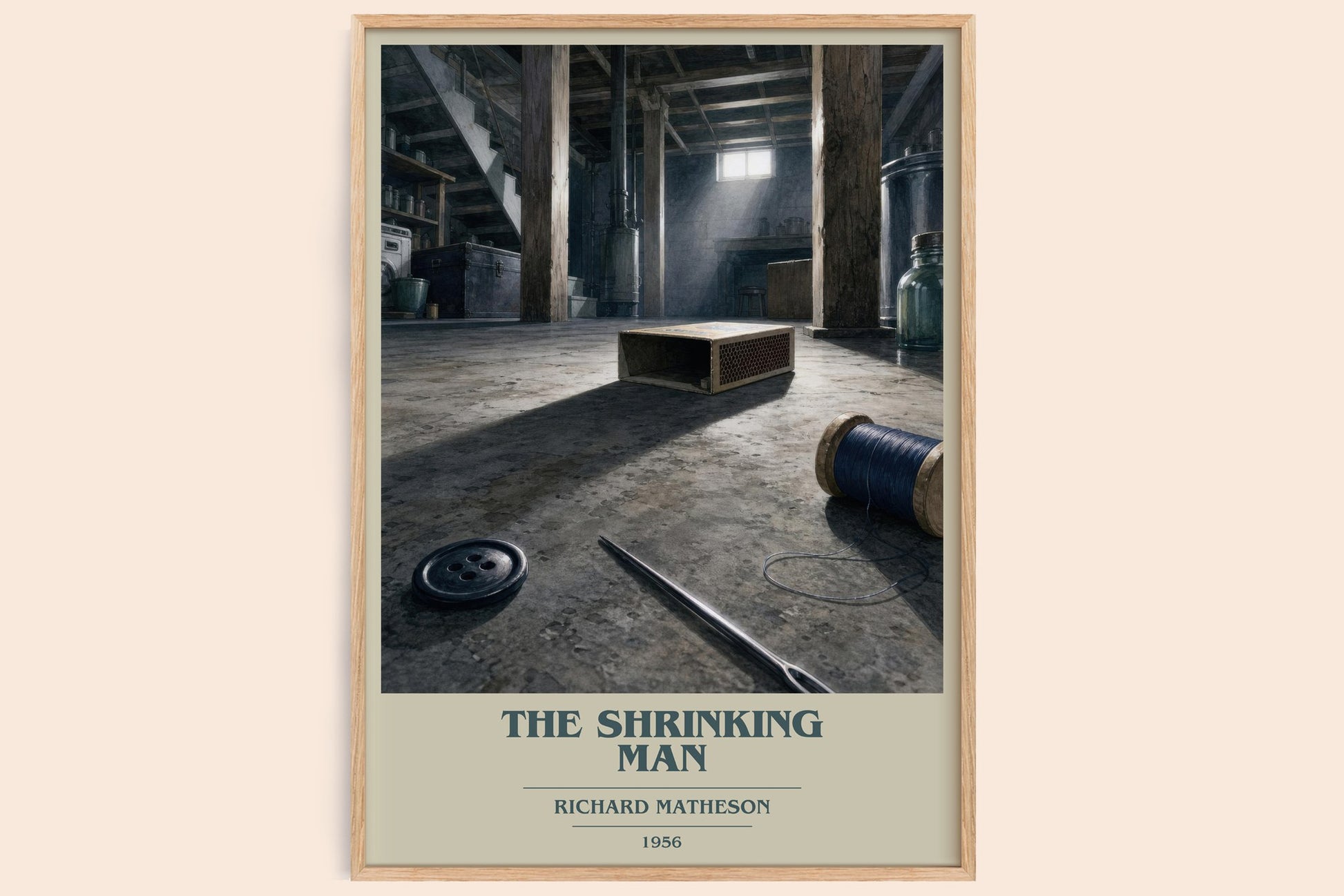 The Shrinking Man book cover book poster by Richard Matheson – framed literary art print