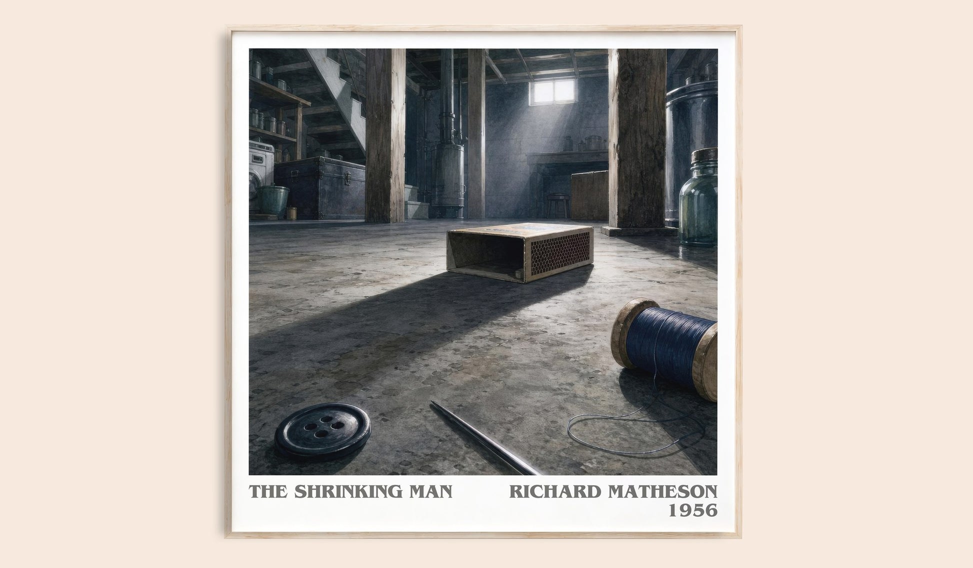 The Shrinking Man literary book poster by Richard Matheson – framed literary art print