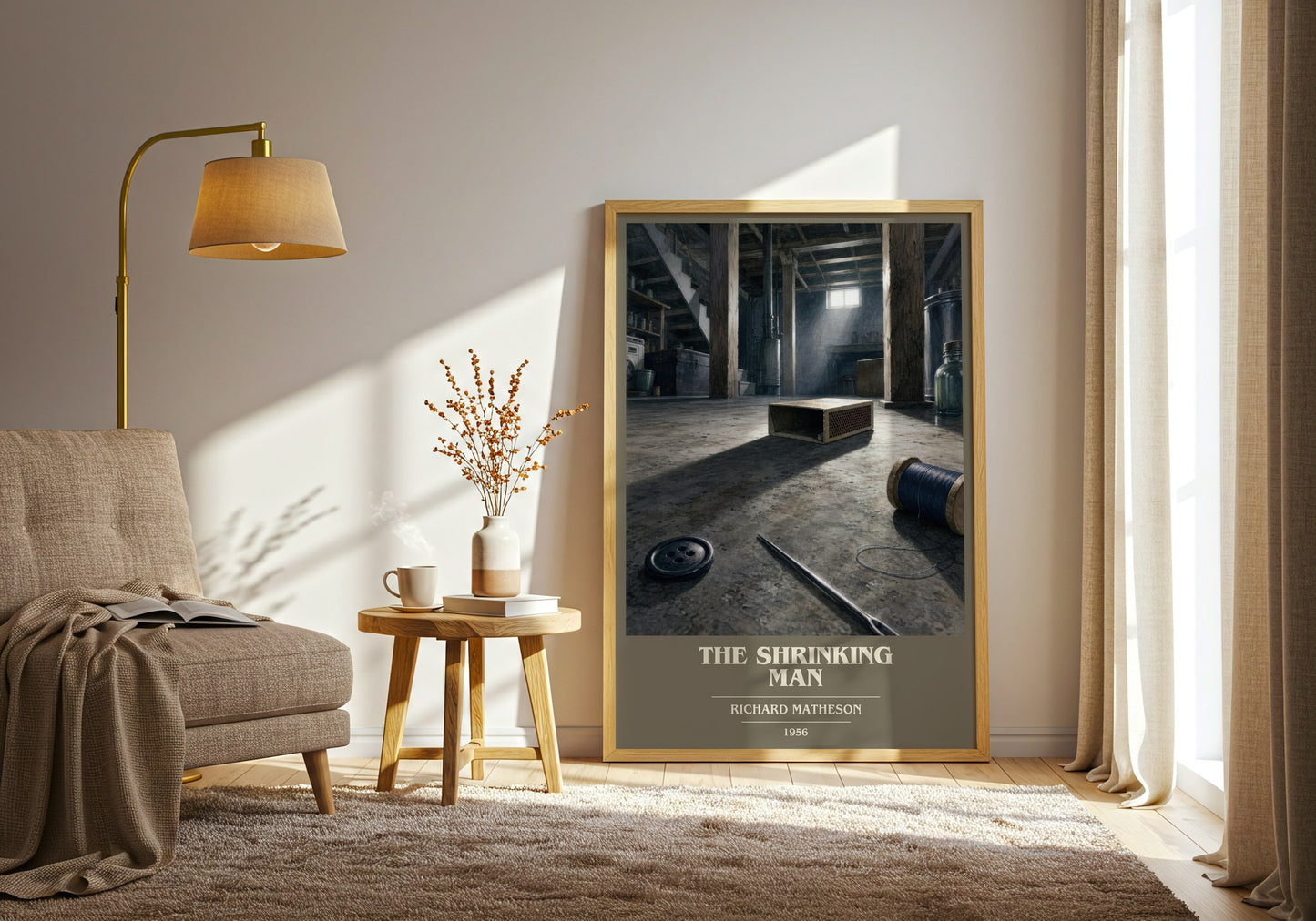 The Shrinking Man book cover print on bookshelf – Richard Matheson fan gift