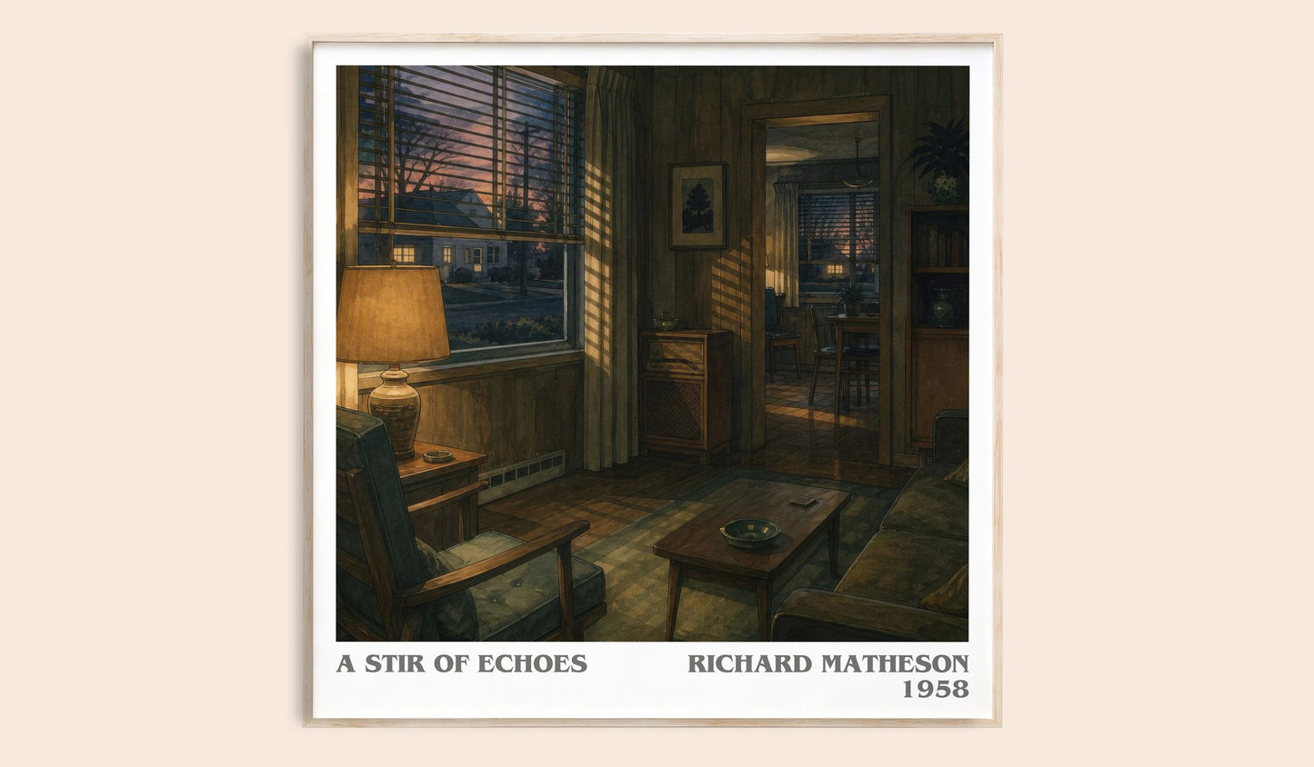 A Stir Of Echoes literary book poster by Richard Matheson – framed literary art print