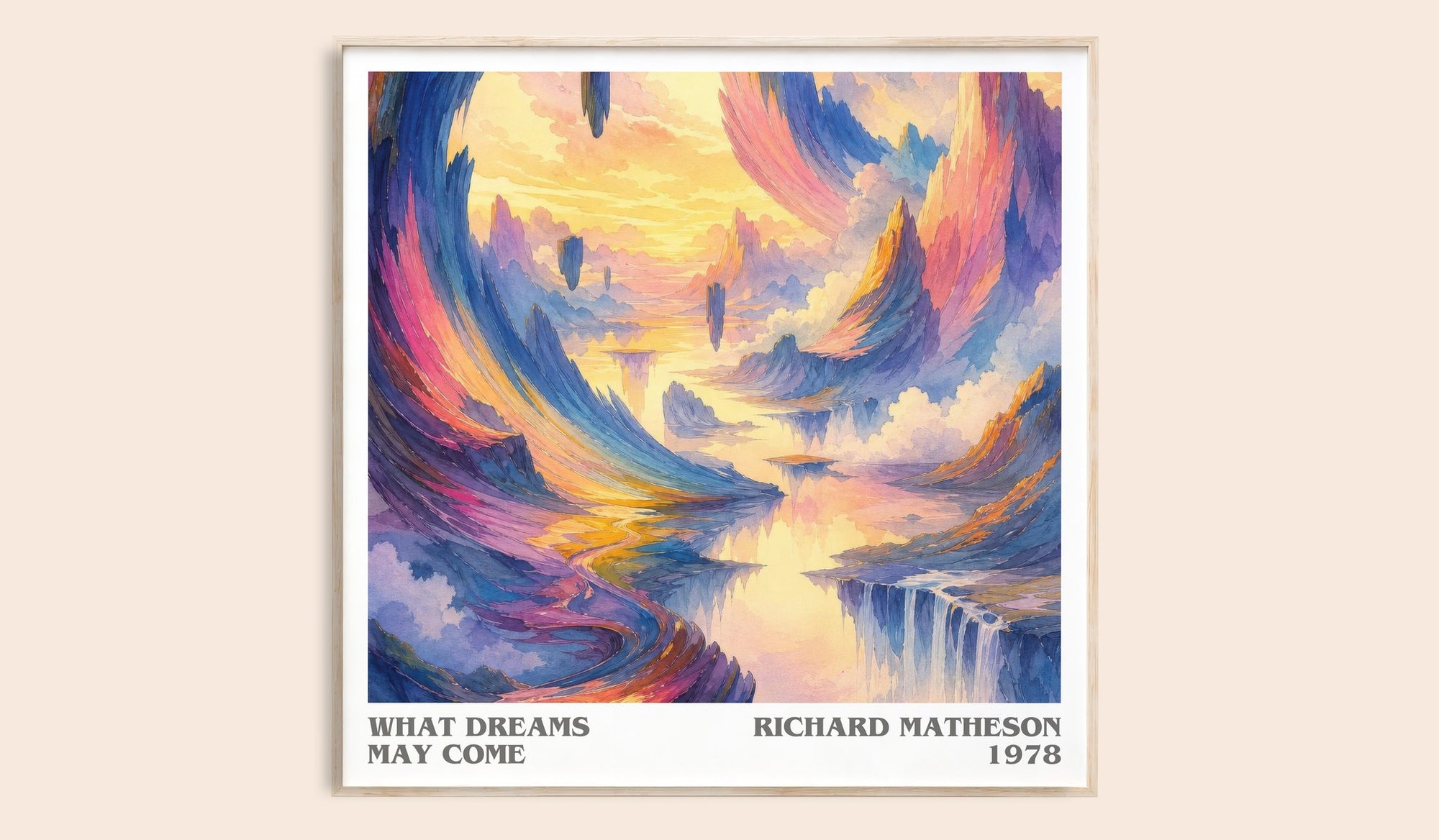 What Dreams May Come literary book poster by Richard Matheson – framed literary art print