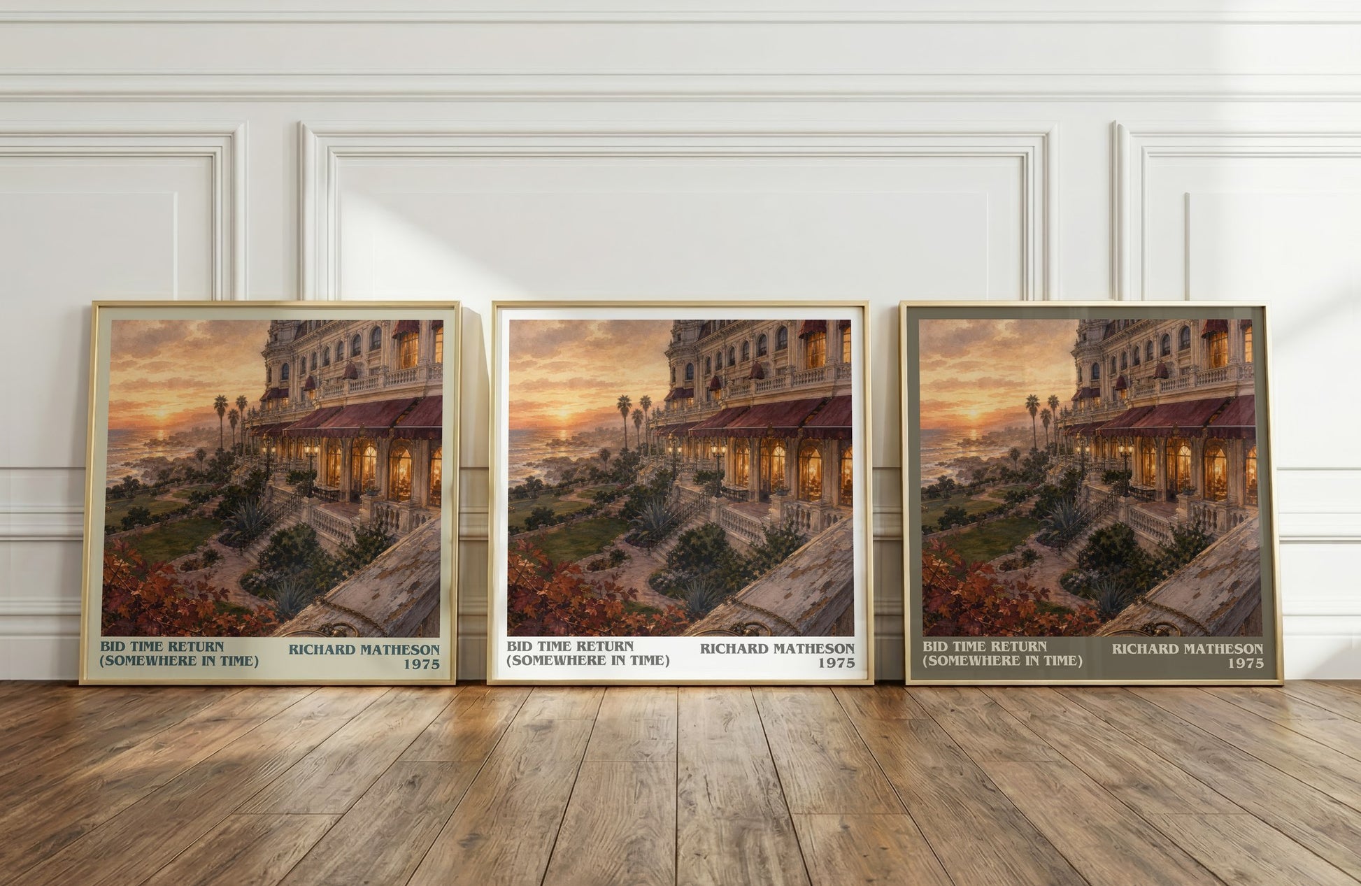 Bid Time Return (Somewhere In Time) literary art print colour and style options – Richard Matheson book art