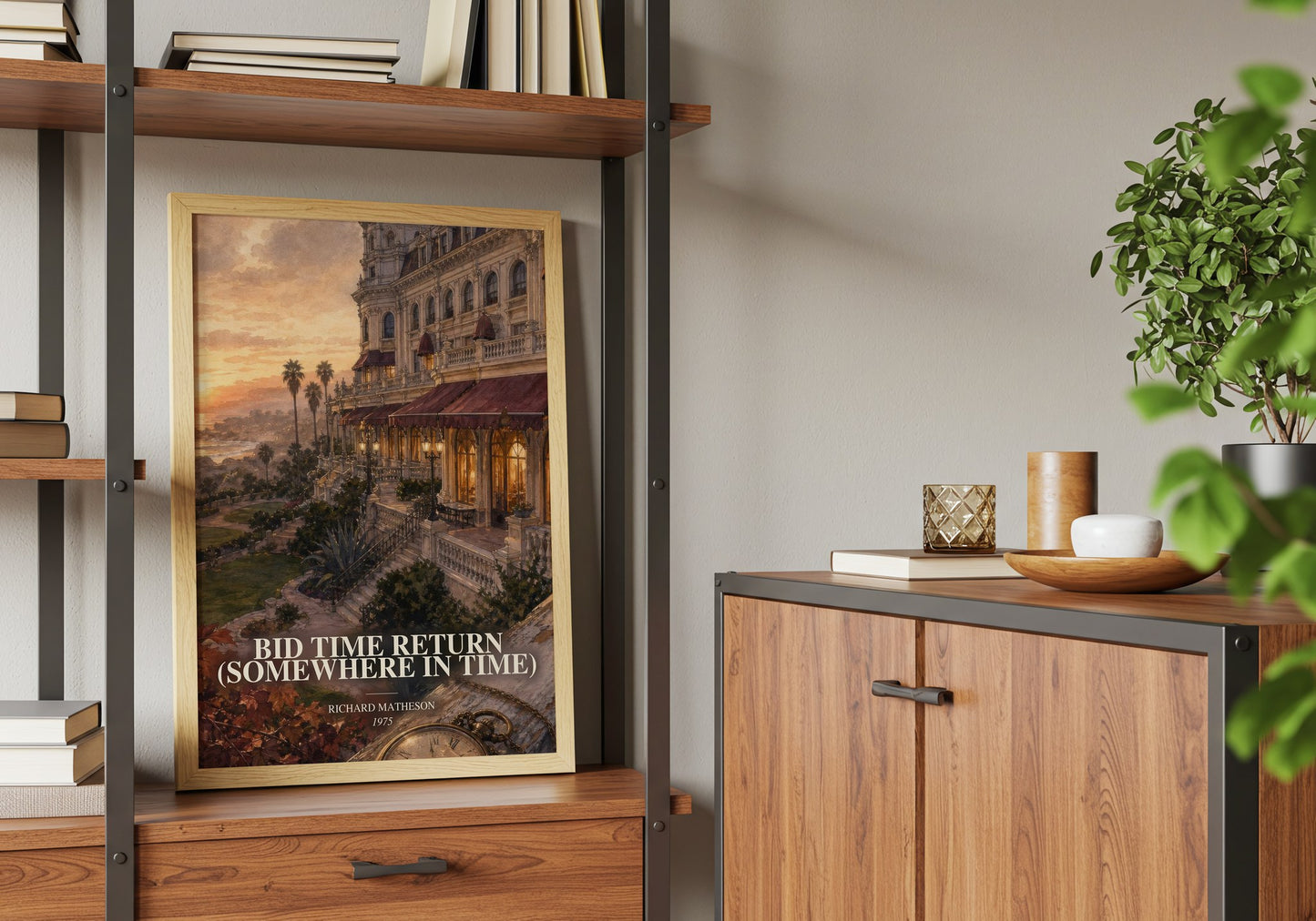 Bid Time Return (Somewhere In Time) book watercolour illustration paper finish options – matte satin gloss