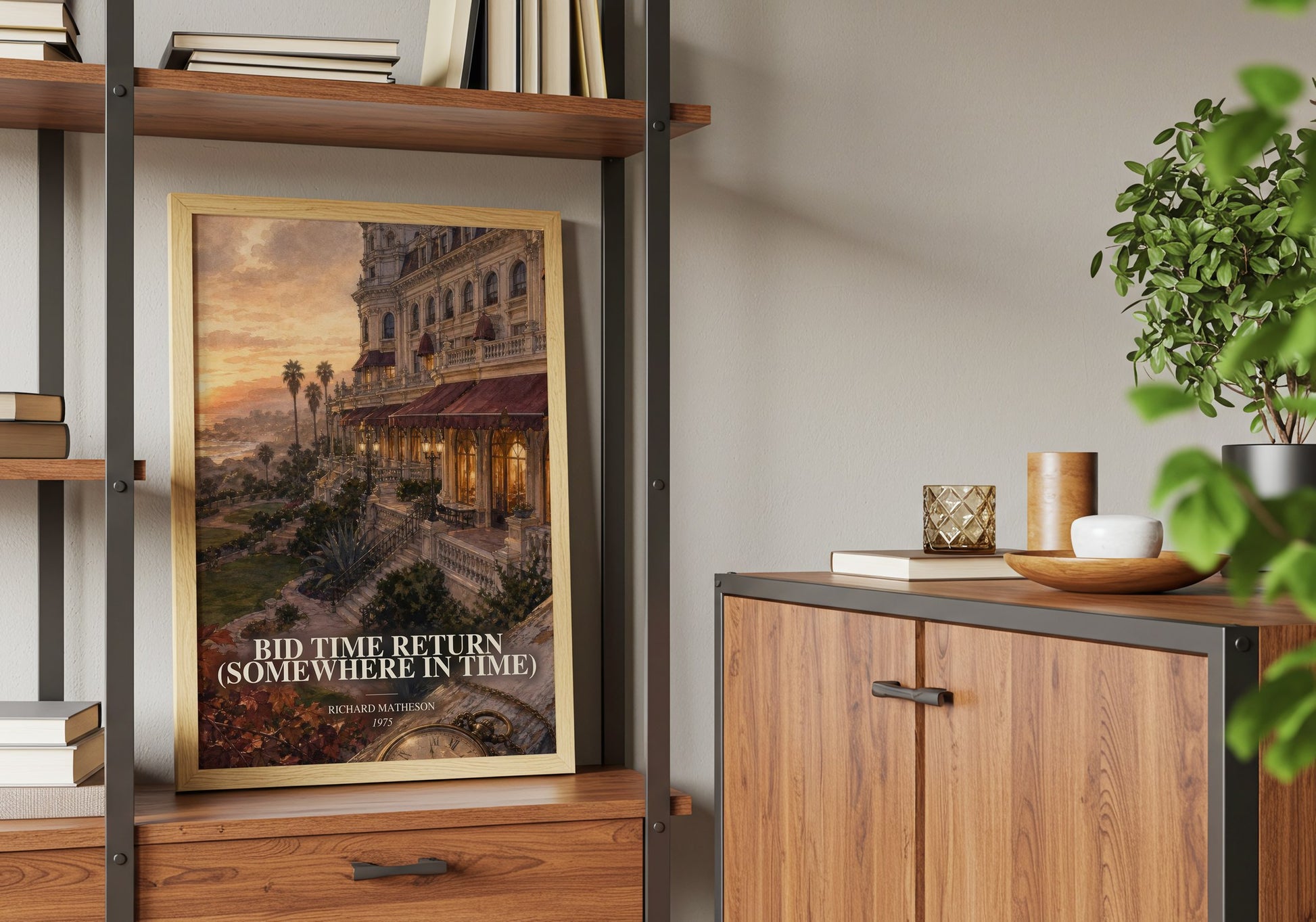 Bid Time Return (Somewhere In Time) book watercolour illustration paper finish options – matte satin gloss