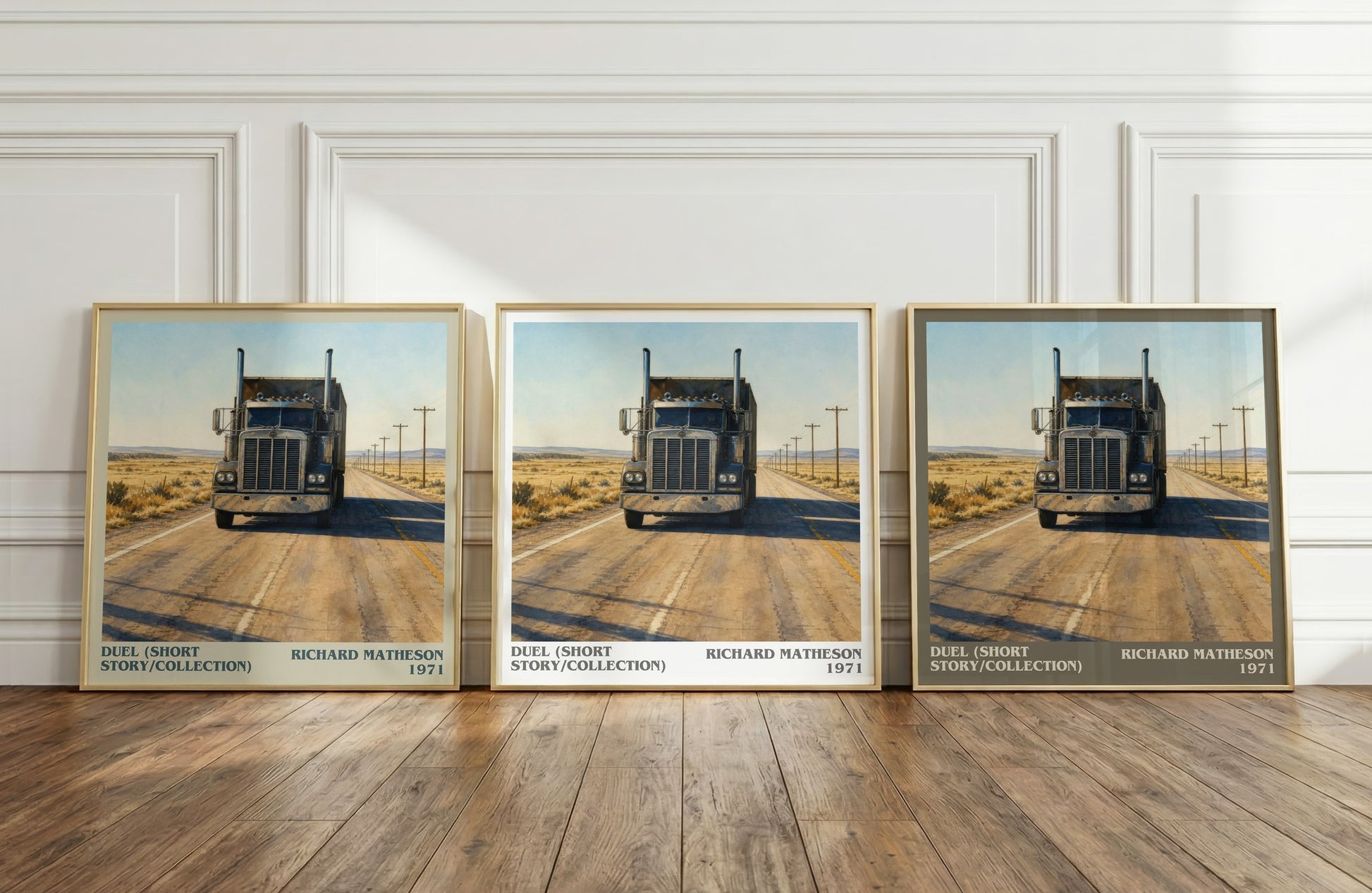 Duel (Short Story/Collection) literary art print colour and style options – Richard Matheson book art
