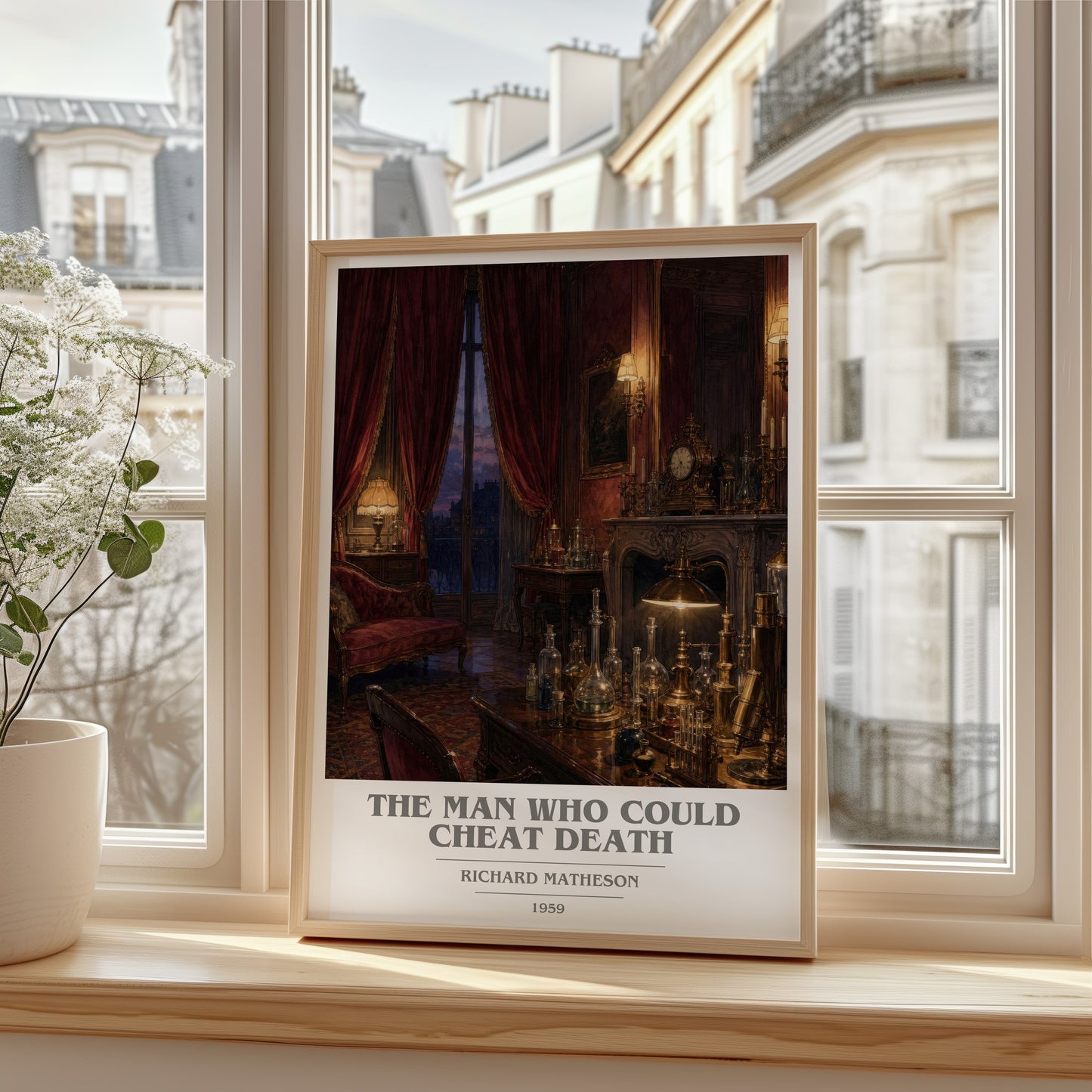 The Man Who Could Cheat Death book cover poster colour and style options – Richard Matheson book art