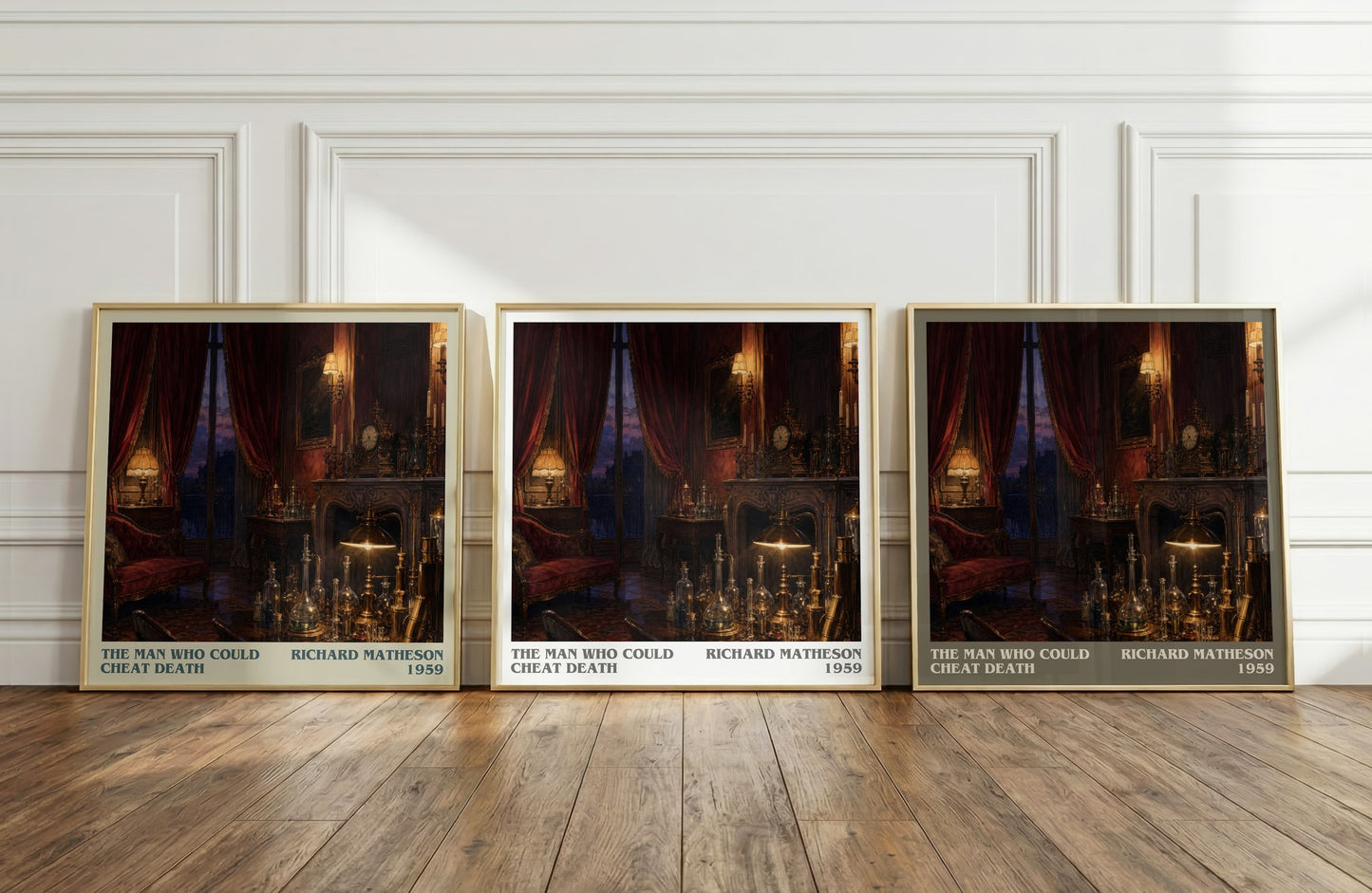 The Man Who Could Cheat Death literary art print colour and style options – Richard Matheson book art