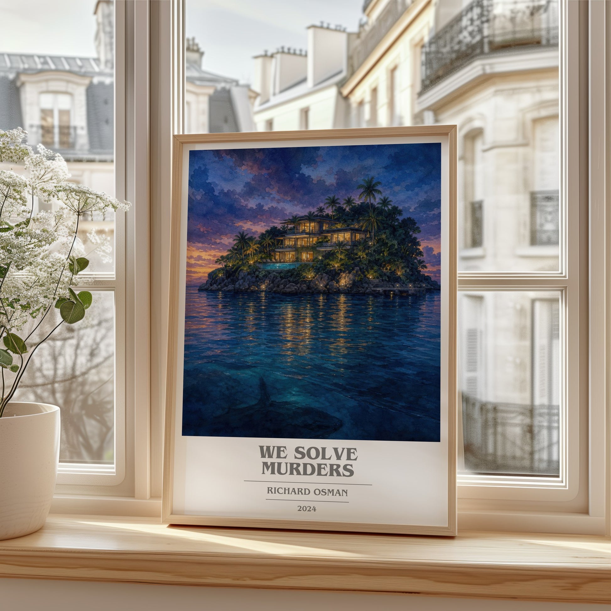 We Solve Murders book cover poster colour and style options – Richard Osman book art