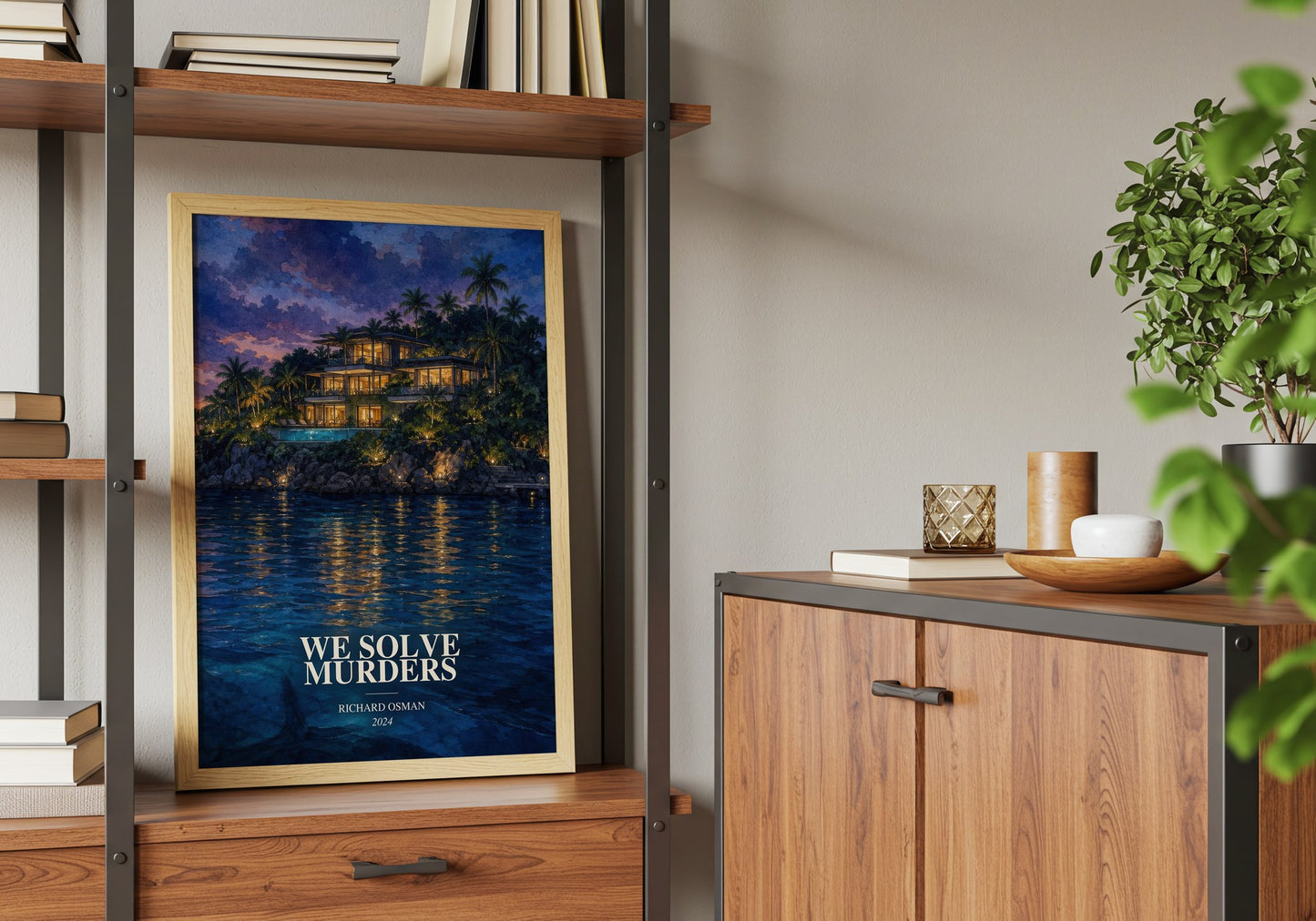 We Solve Murders book watercolour illustration paper finish options – matte satin gloss
