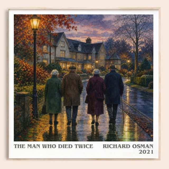 The Man Who Died Twice Literary Art Print by Richard Osman