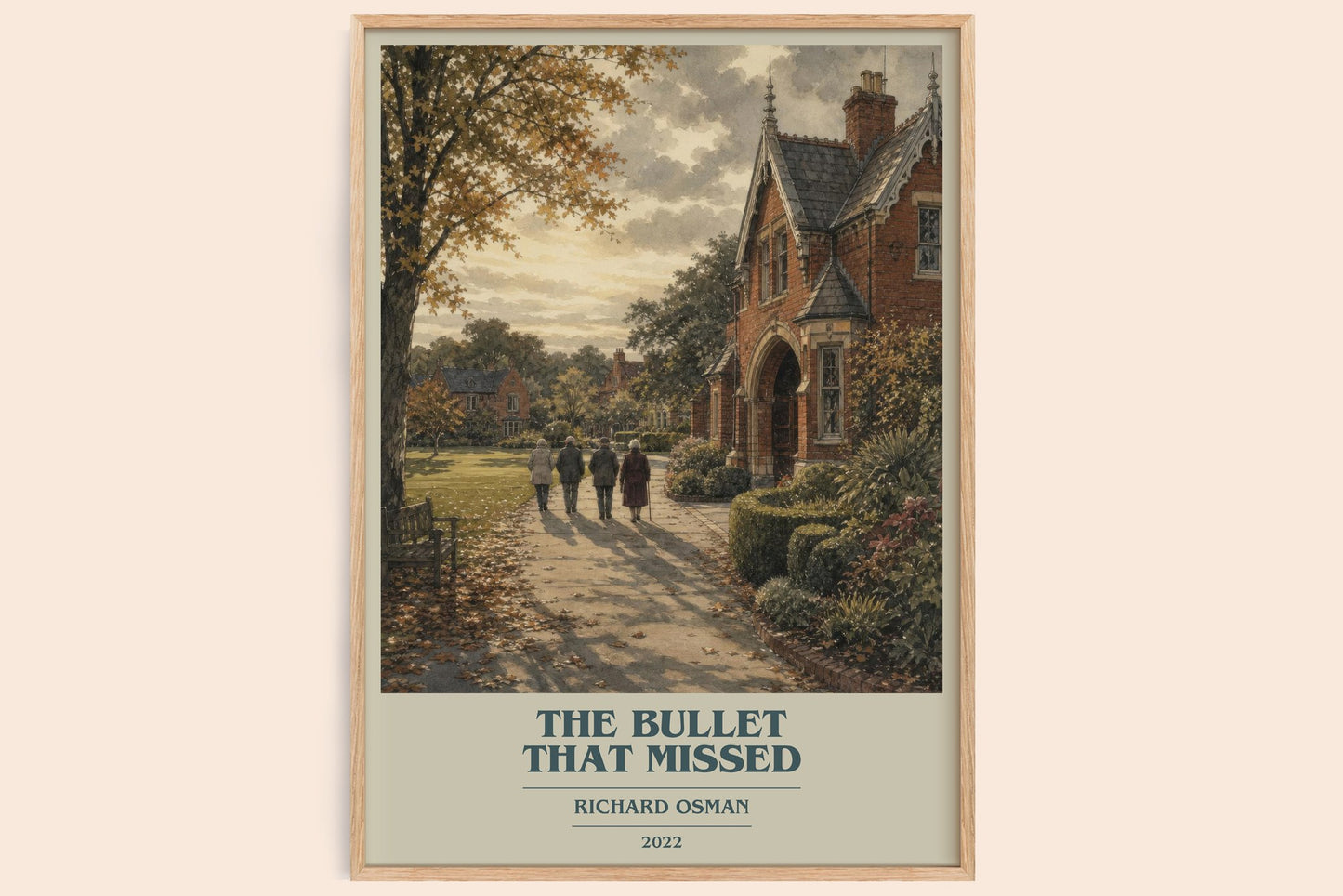 The Bullet That Missed book cover book poster by Richard Osman – framed literary art print