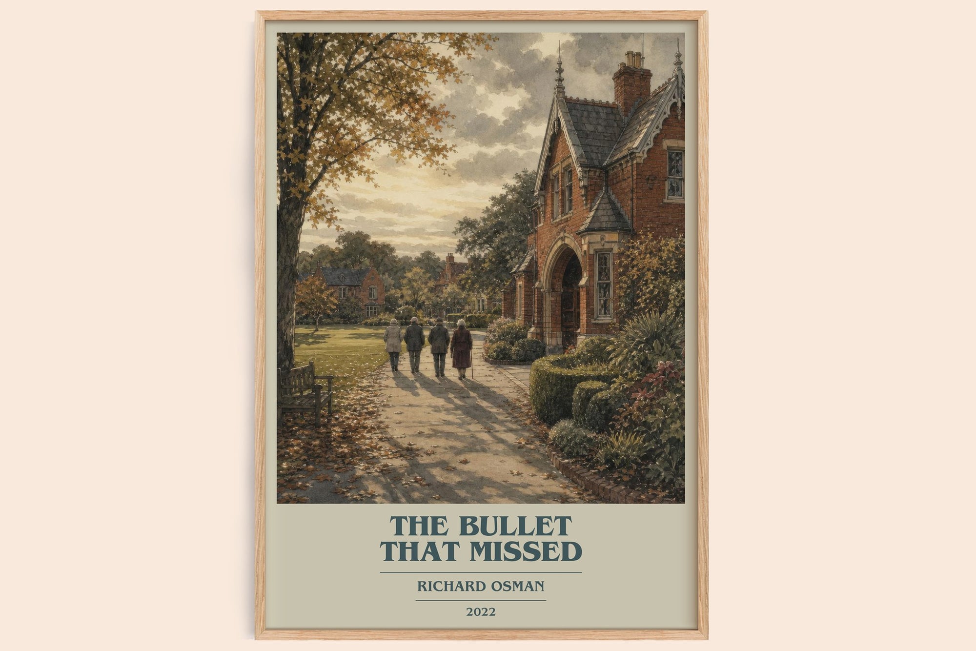 The Bullet That Missed book cover book poster by Richard Osman – framed literary art print