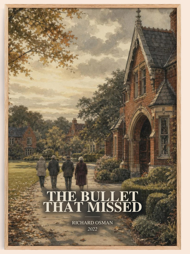 The Bullet That Missed Book Watercolour Illustration by Richard Osman