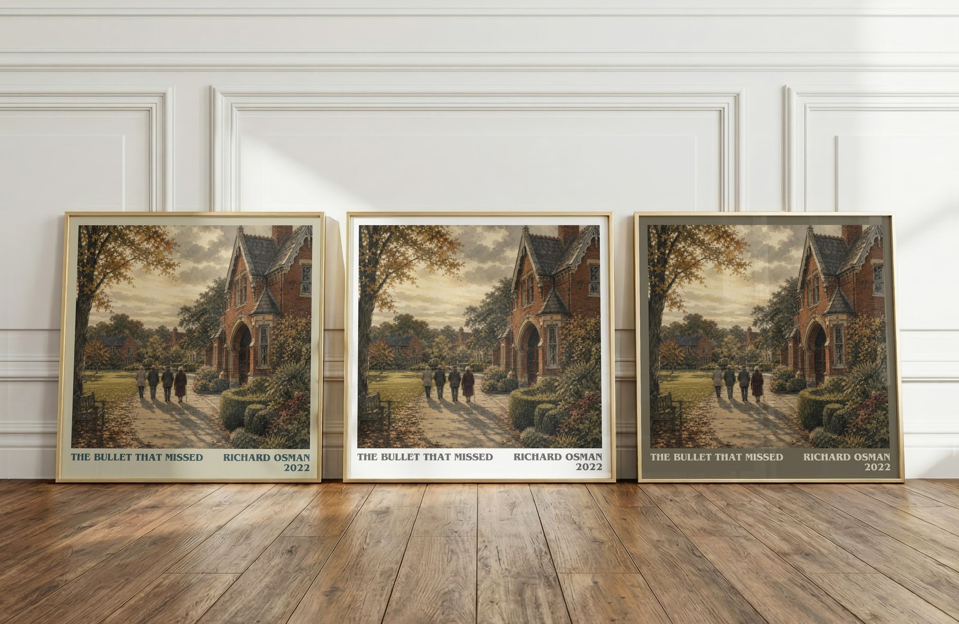 The Bullet That Missed literary art print colour and style options – Richard Osman book art