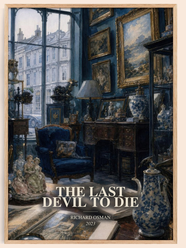 The Last Devil To Die Book Watercolour Illustration by Richard Osman