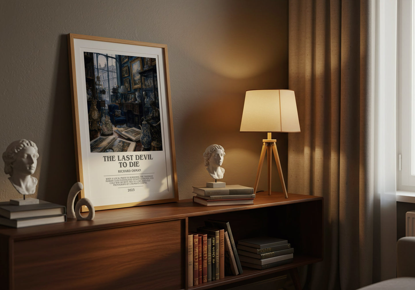 The Last Devil To Die bookish book poster framed on wall – mystery wall art