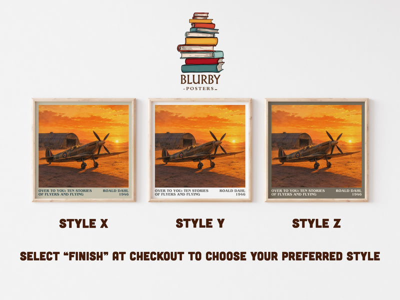 Over To You: Ten Stories Of Flyers And Flying literary print in frame leaning in hallway – historical fiction wall art