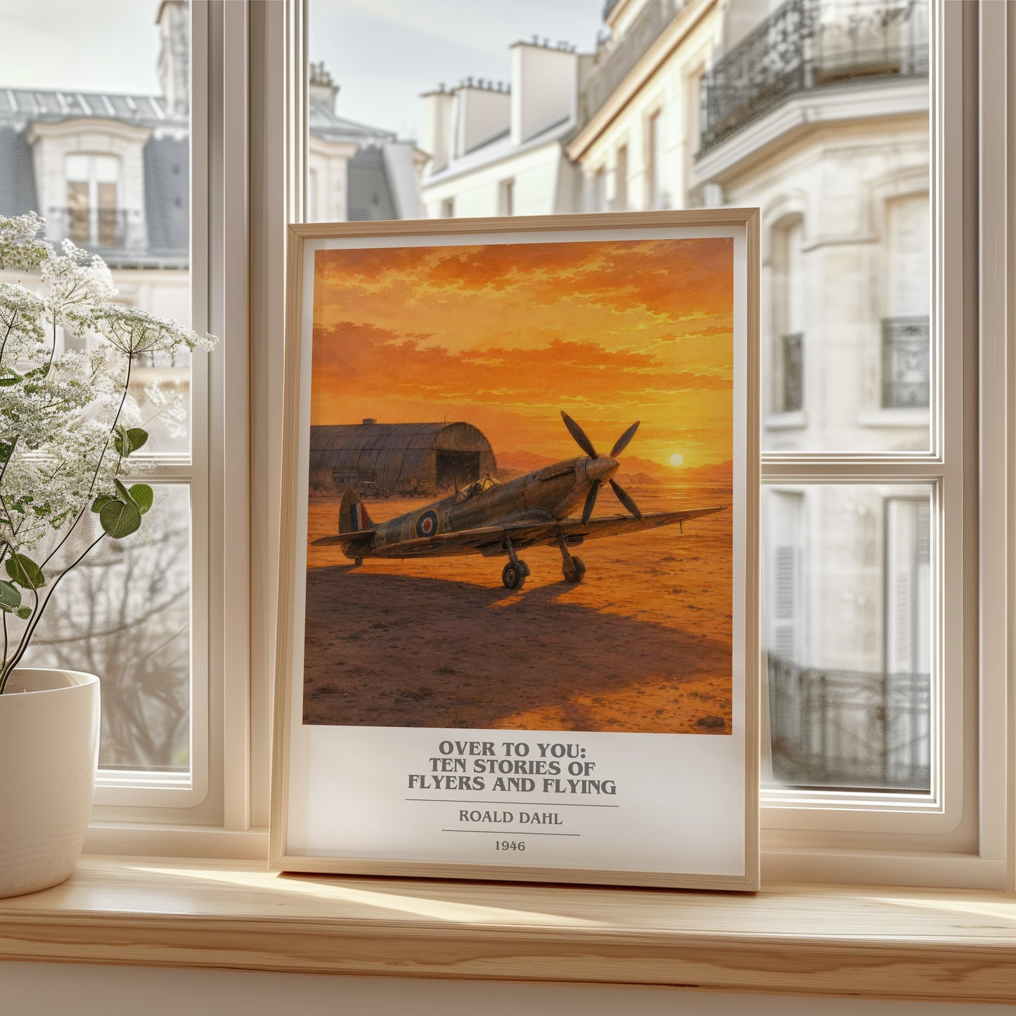 Over To You: Ten Stories Of Flyers And Flying book cover poster colour and style options – Roald Dahl book art