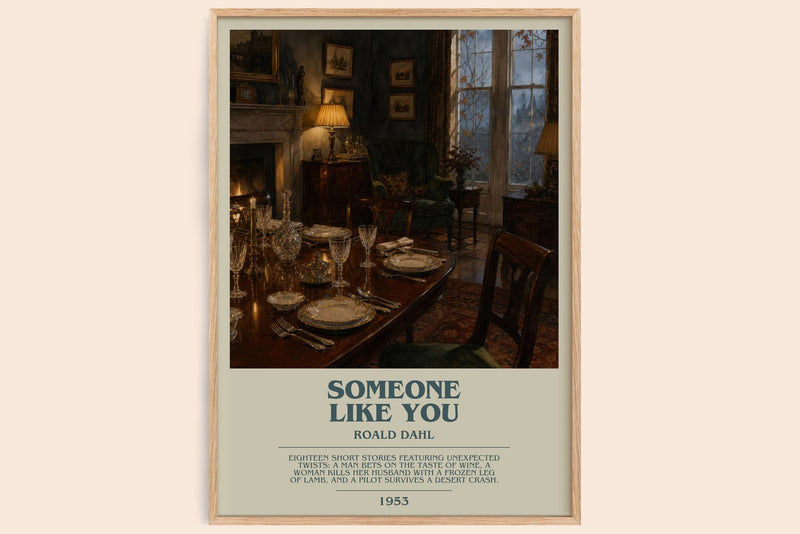 Someone Like You bookish book poster by Roald Dahl – framed literary art print