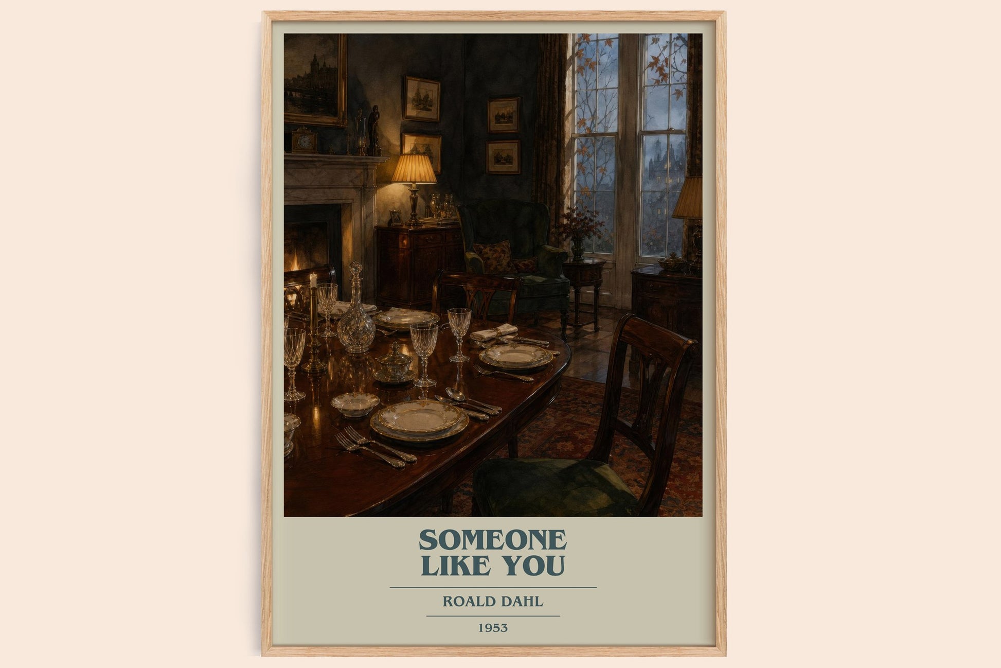 Someone Like You book cover book poster by Roald Dahl – framed literary art print