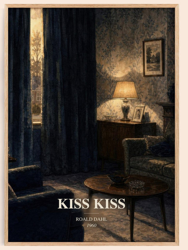 Kiss Kiss Book Watercolour Illustration by Roald Dahl