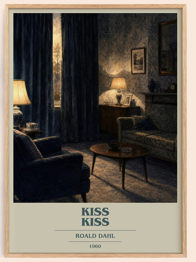 Kiss Kiss Book Cover Poster by Roald Dahl