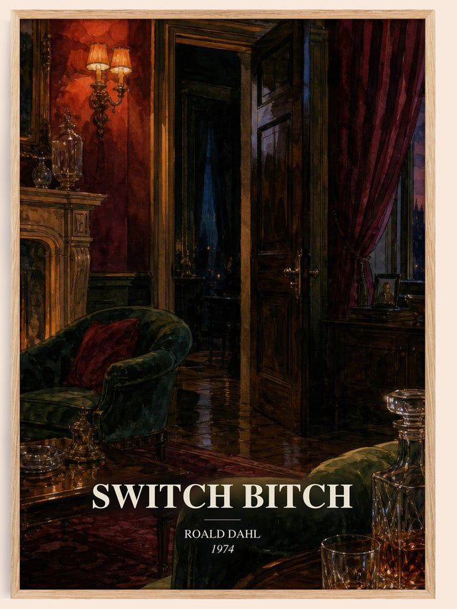 Switch Bitch Book Watercolour Illustration by Roald Dahl