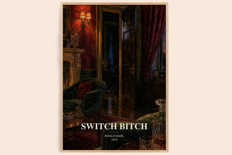 Switch Bitch Book Watercolour Illustration by Roald Dahl