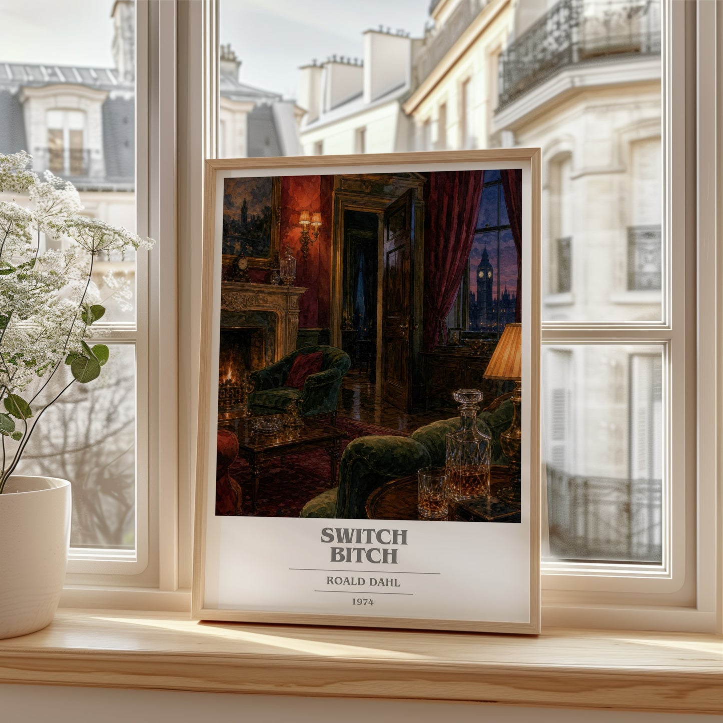 Switch Bitch book cover poster colour and style options – Roald Dahl book art