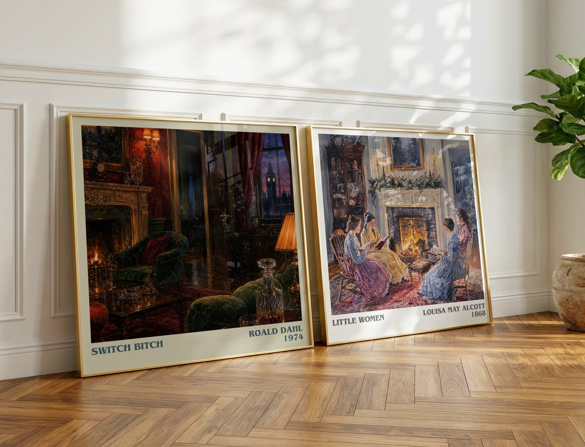Switch Bitch literary print on bookshelf – Roald Dahl fan gift