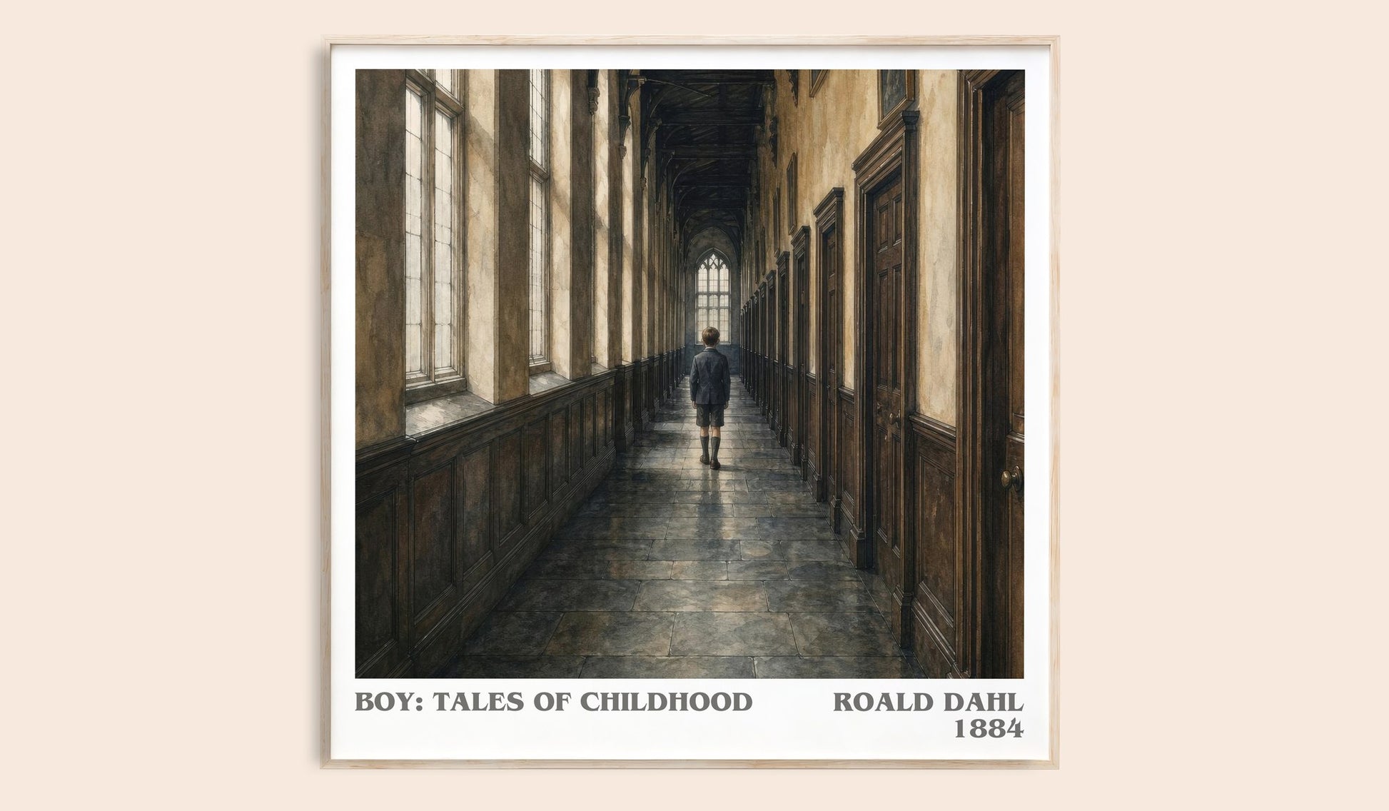 Boy: Tales Of Childhood literary book poster by Roald Dahl – framed literary art print