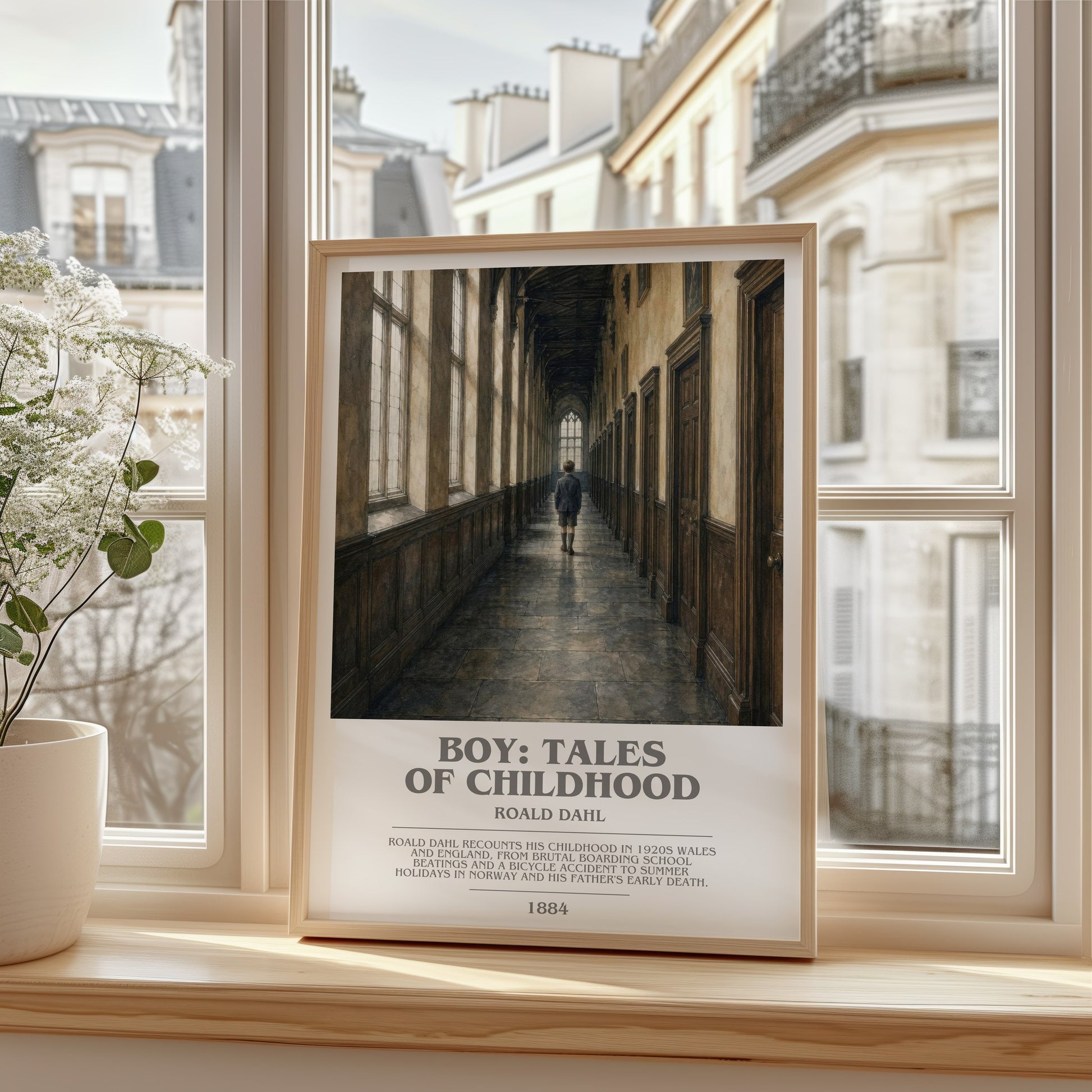 Boy: Tales Of Childhood bookish poster colour and style options – Roald Dahl book art