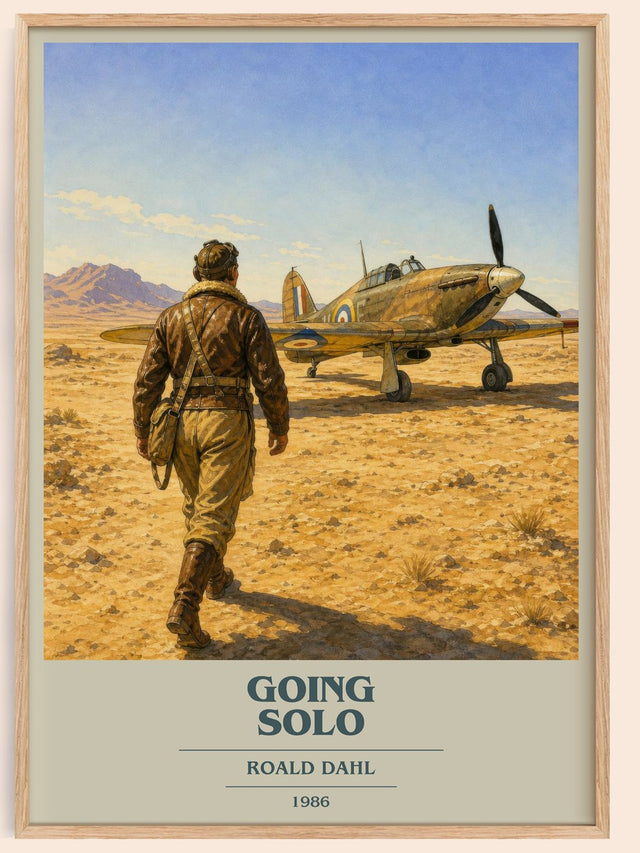 Going Solo Book Cover Poster by Roald Dahl