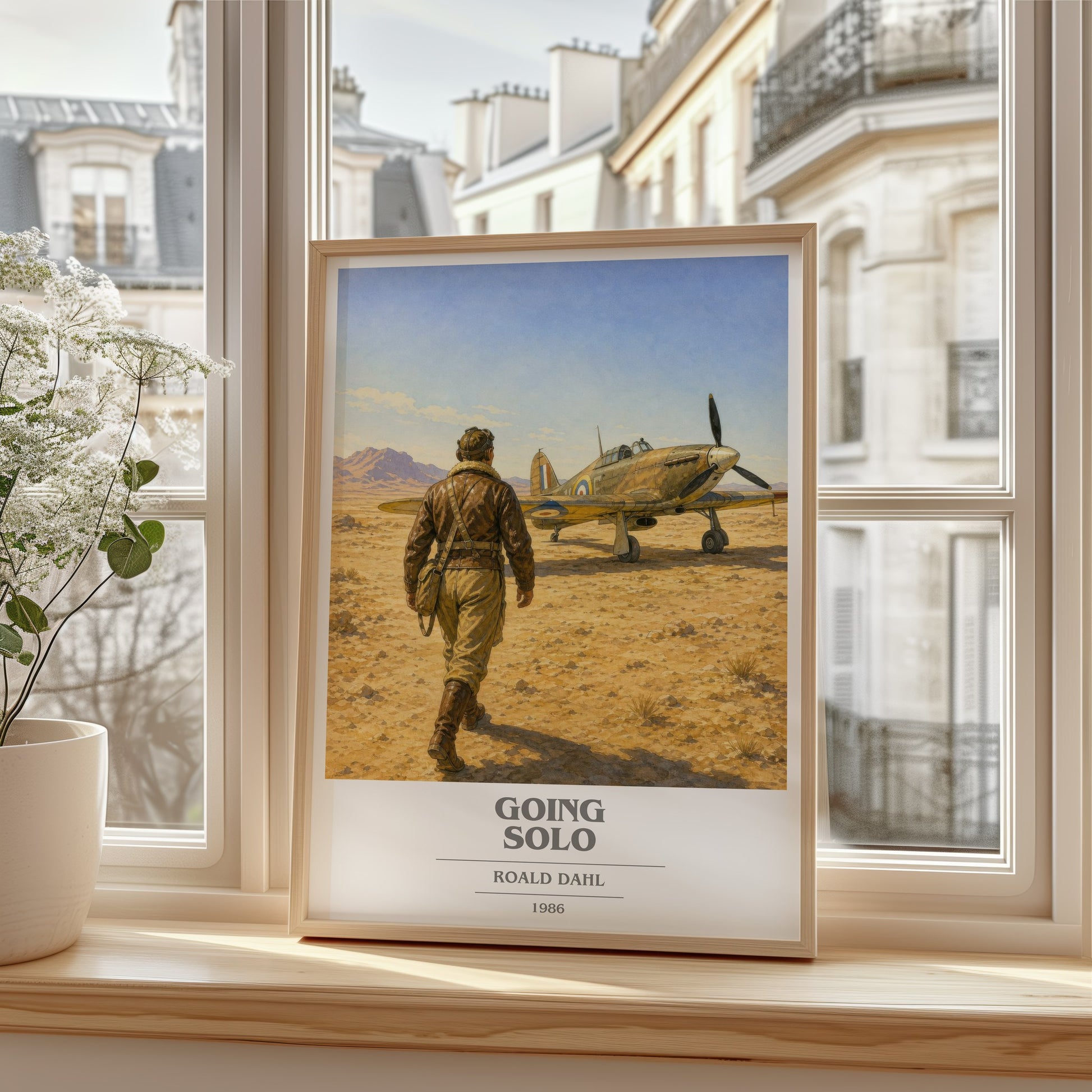 Going Solo book cover poster colour and style options – Roald Dahl book art