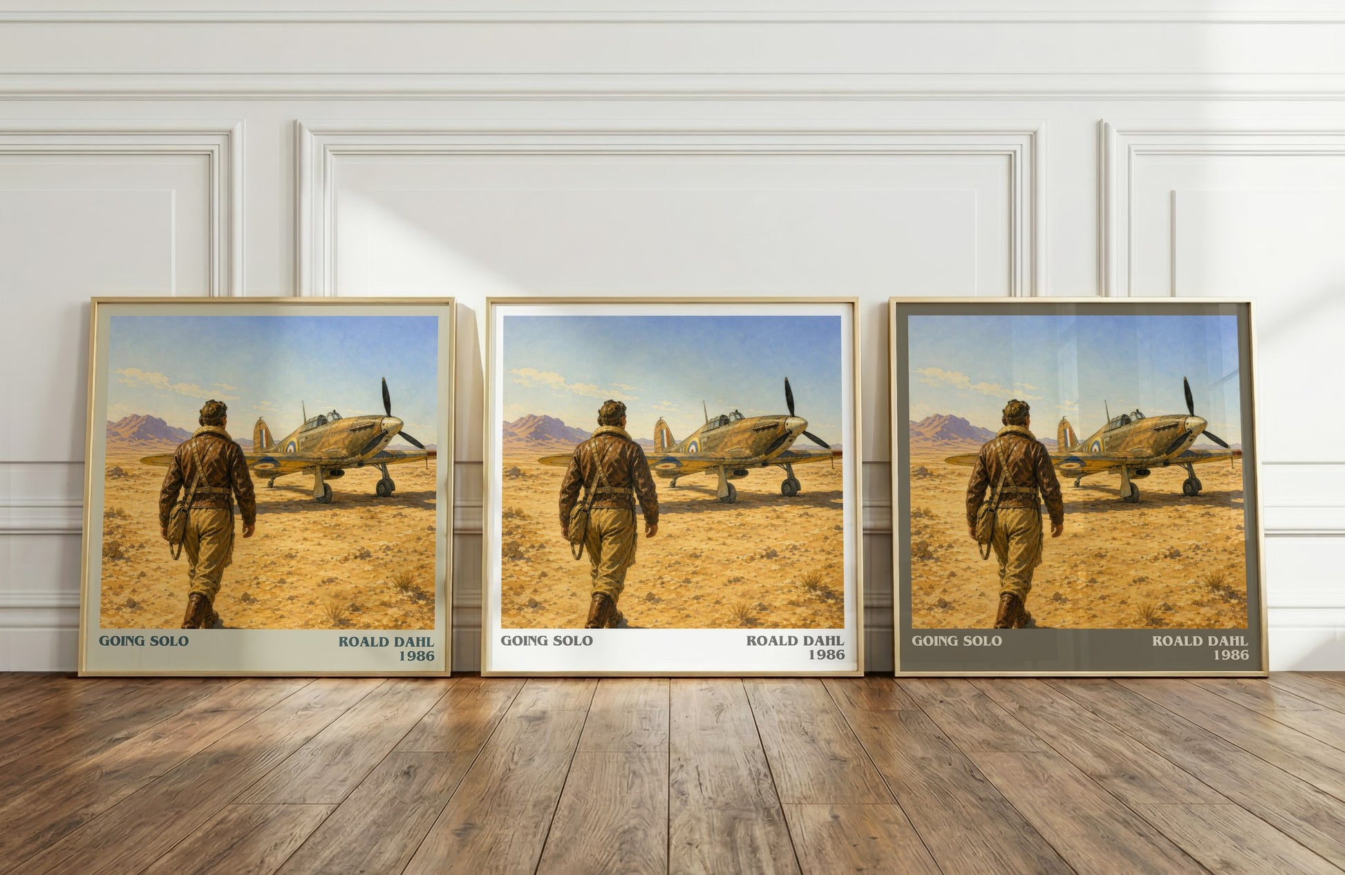 Going Solo literary art print colour and style options – Roald Dahl book art