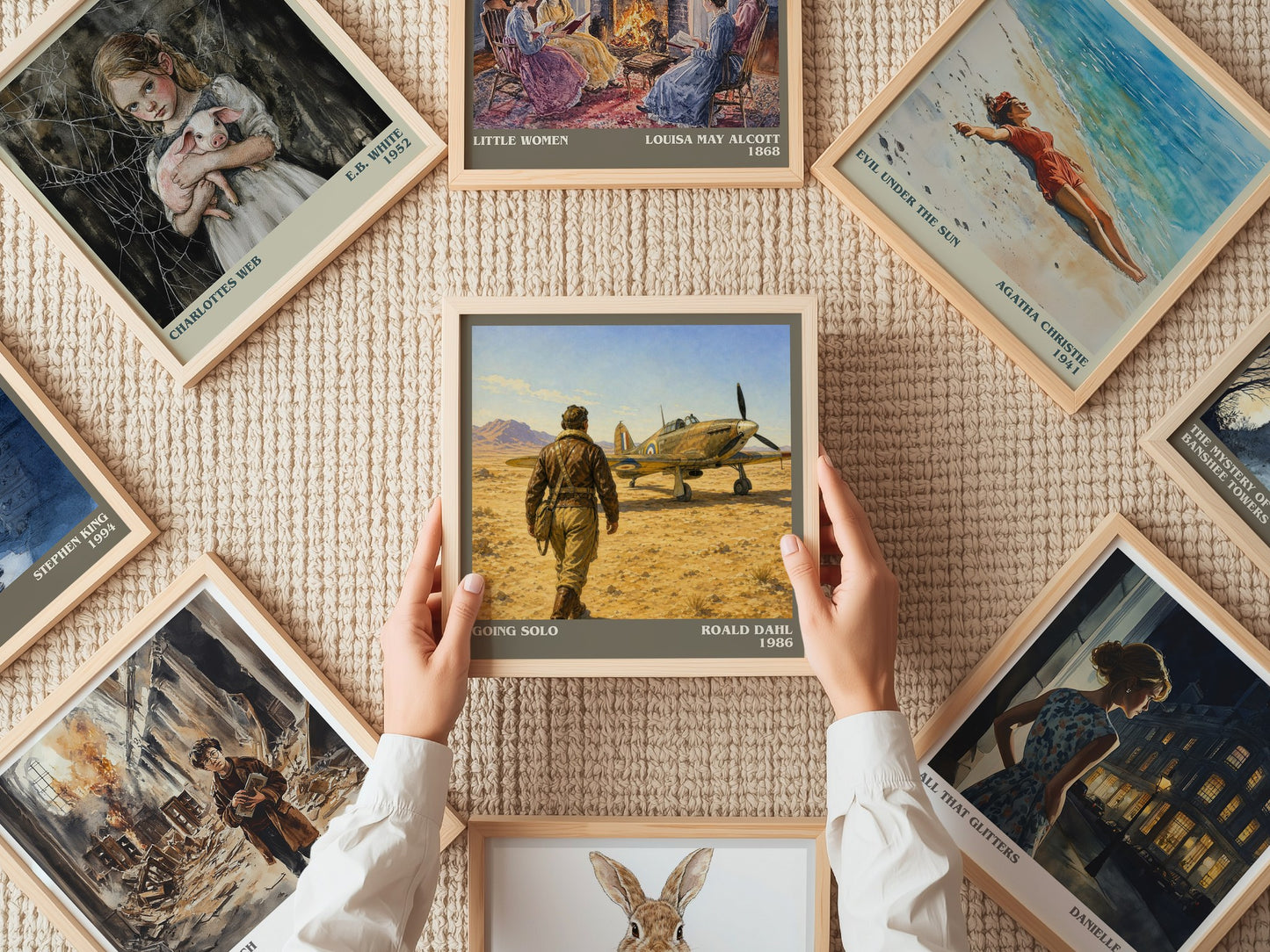 Going Solo literary book poster framed on wall – memoir wall art