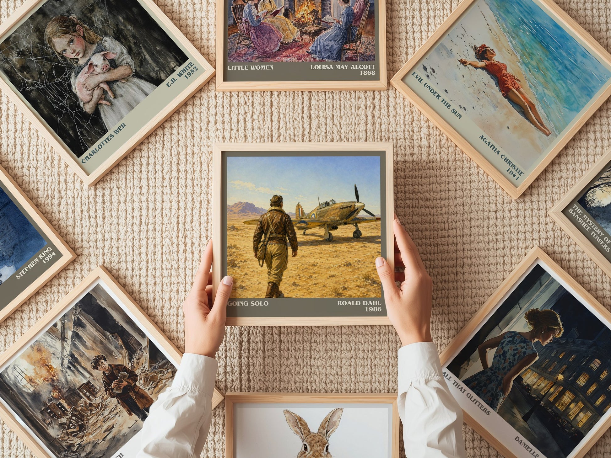 Going Solo literary book poster framed on wall – memoir wall art