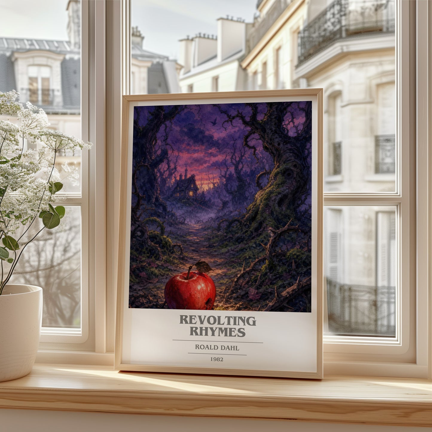 Revolting Rhymes book cover poster colour and style options – Roald Dahl book art