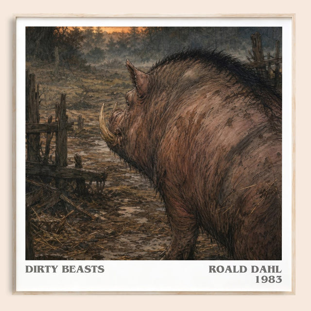 Dirty Beasts Literary Art Print by Roald Dahl