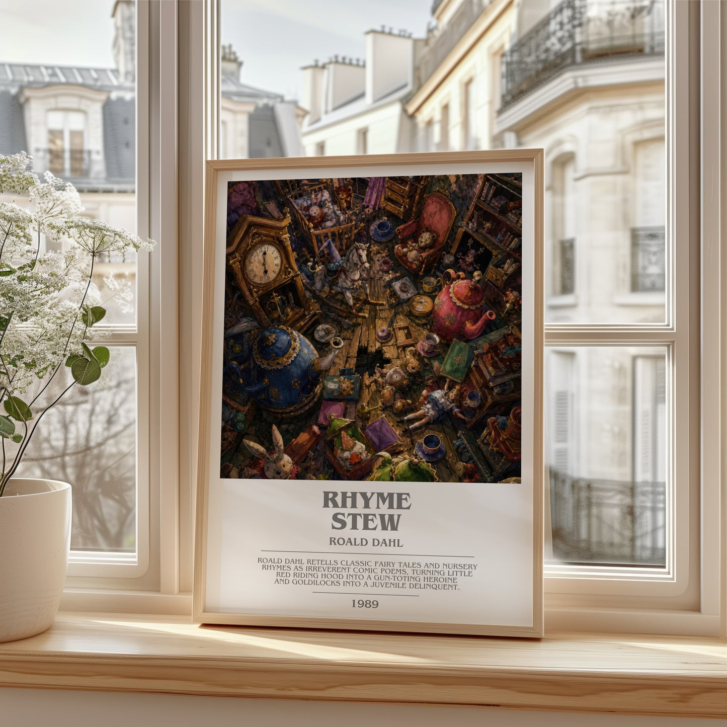 Rhyme Stew bookish poster colour and style options – Roald Dahl book art