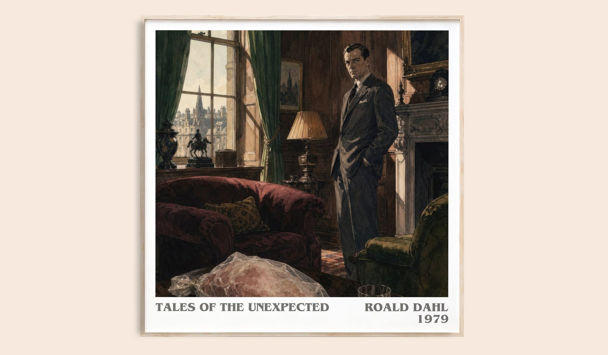 Tales Of The Unexpected literary book poster by Roald Dahl – framed literary art print