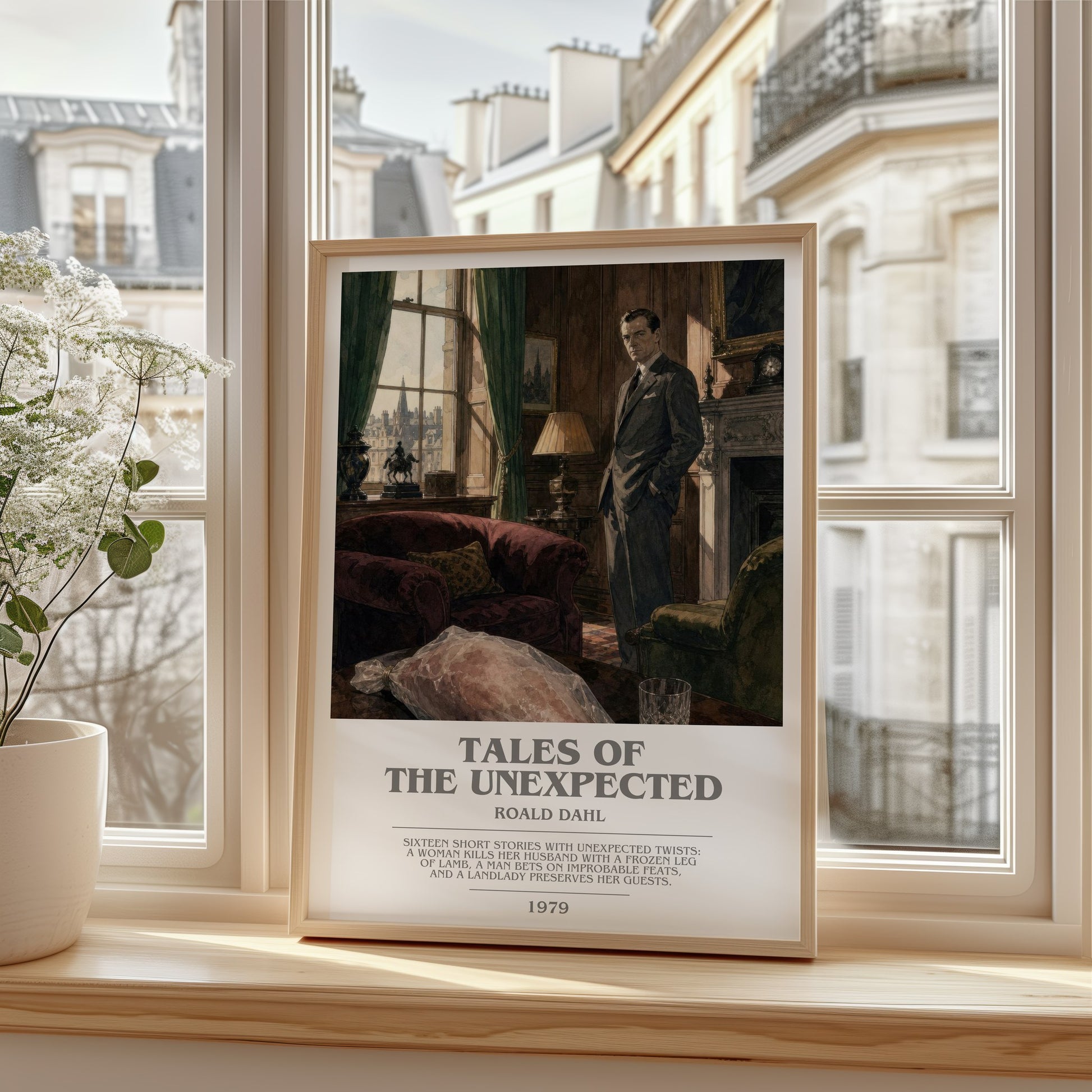Tales Of The Unexpected bookish poster colour and style options – Roald Dahl book art