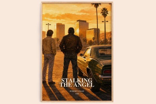 Stalking The Angel watercolour book poster by Robert Crais – framed literary art print