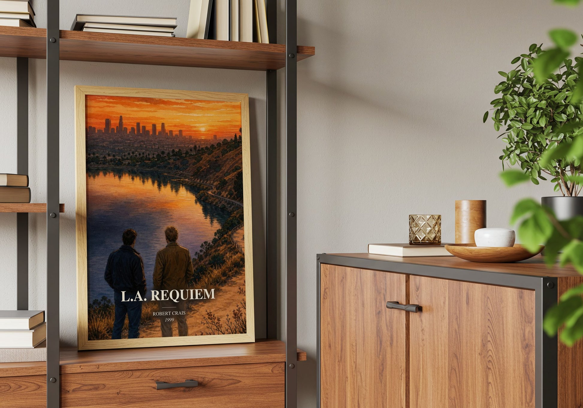 L.A. Requiem book watercolour illustration paper finish options – matte satin gloss