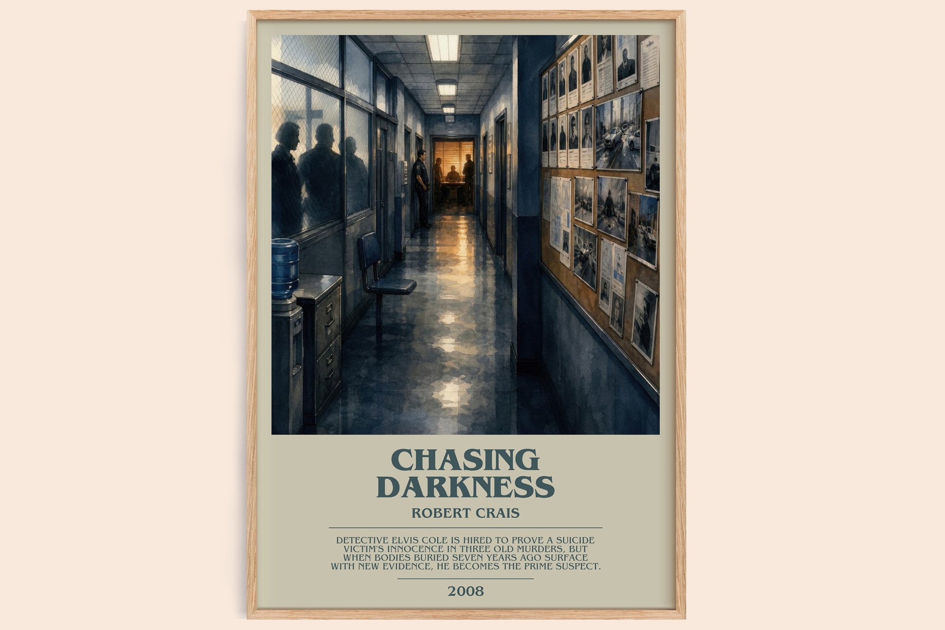 Chasing Darkness bookish book poster by Robert Crais – framed literary art print