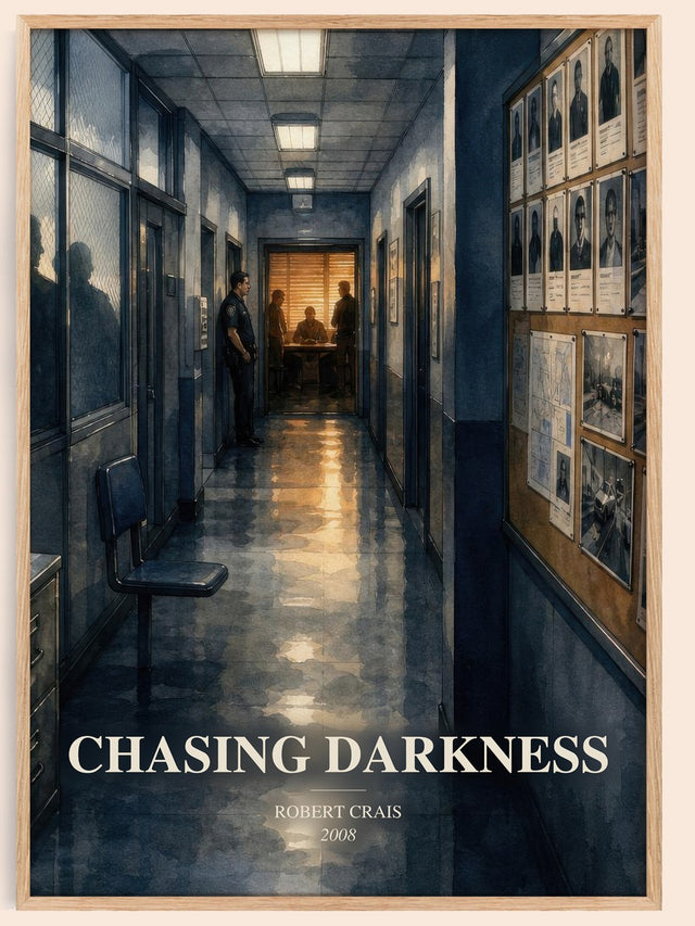 Chasing Darkness Book Watercolour Illustration by Robert Crais
