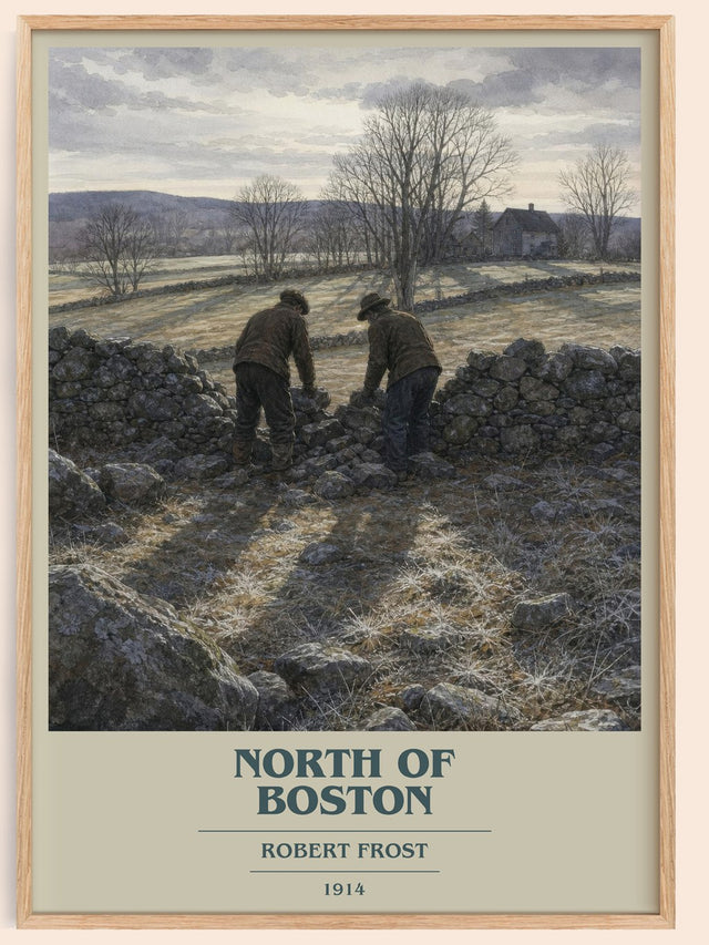 North Of Boston Book Cover Poster by Robert Frost