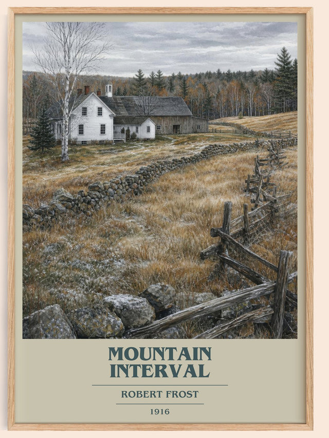 Mountain Interval Book Cover Poster by Robert Frost